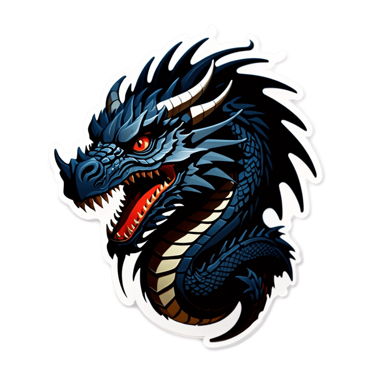 genmoji : Dragon noir 3D