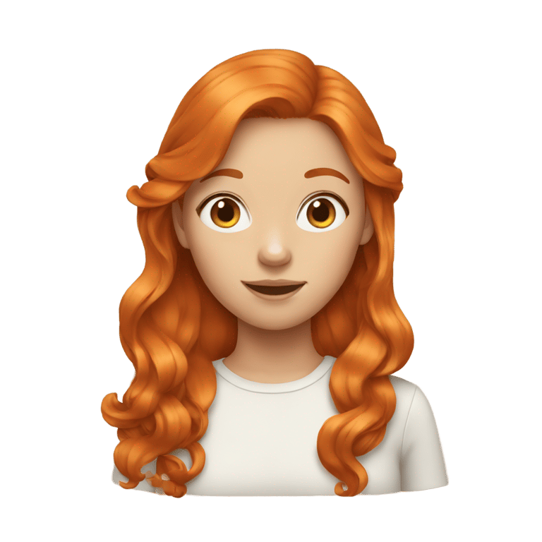 絵文字：ジンジャーヘアの女の子