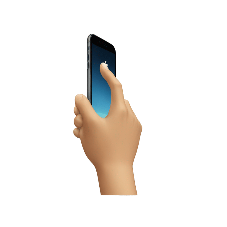 genmoji：One hand ready to keep a Iphone
