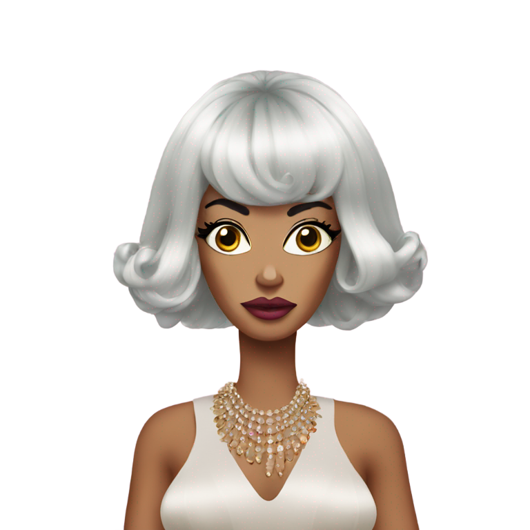 genmoji: a demure drag queen with a divine set of nails and a fierce wig