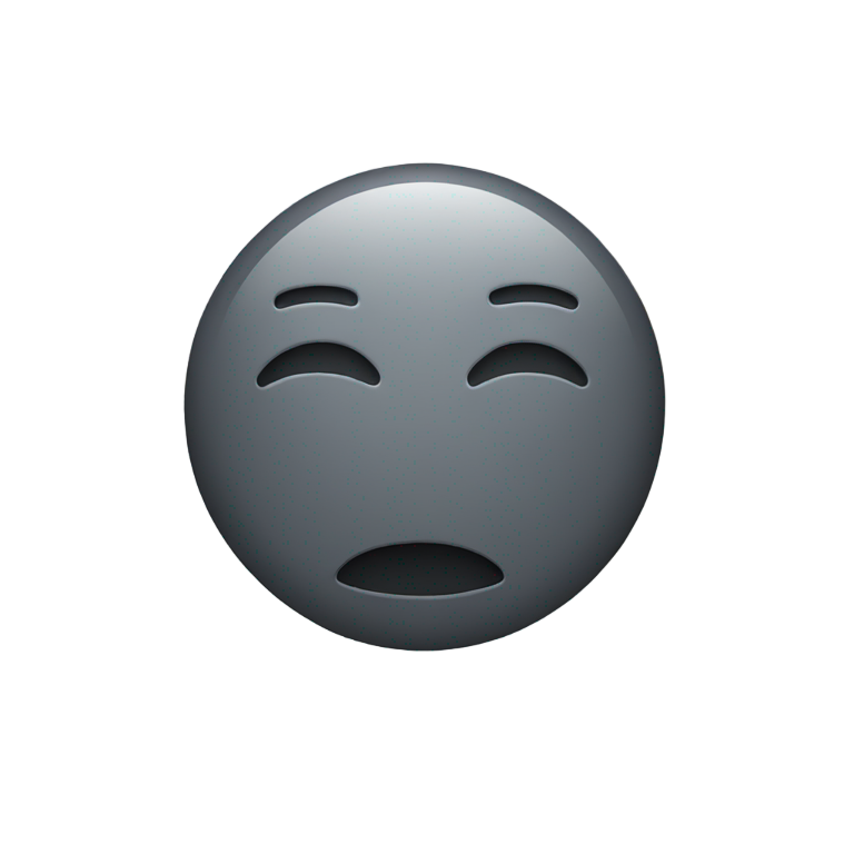 絵文字：濃い灰色のスマイル顔