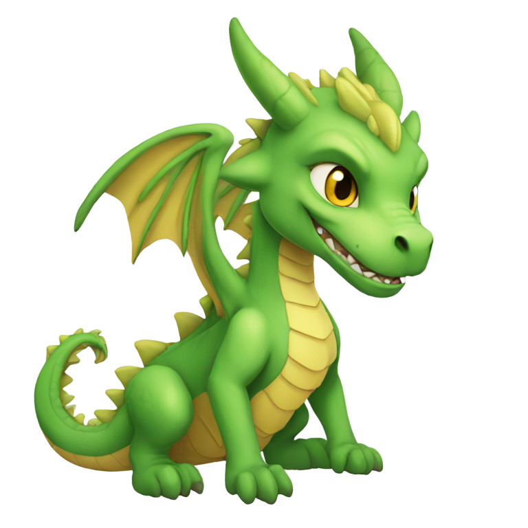 genmoji : Mignon dragon humanoïde en pied