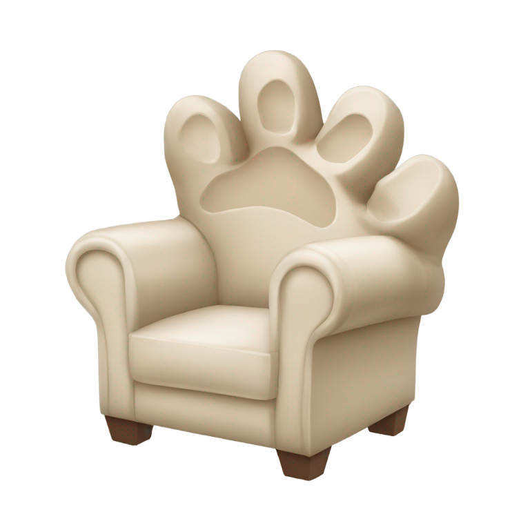 genmoji : cat paw scratching furniture