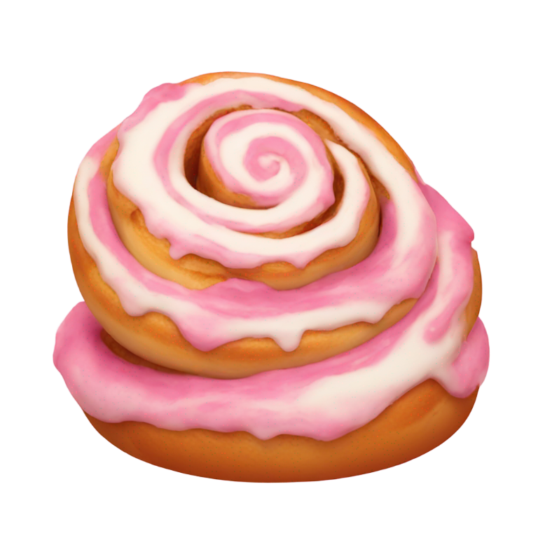 genmoji : Rouleau à la cannelle rose