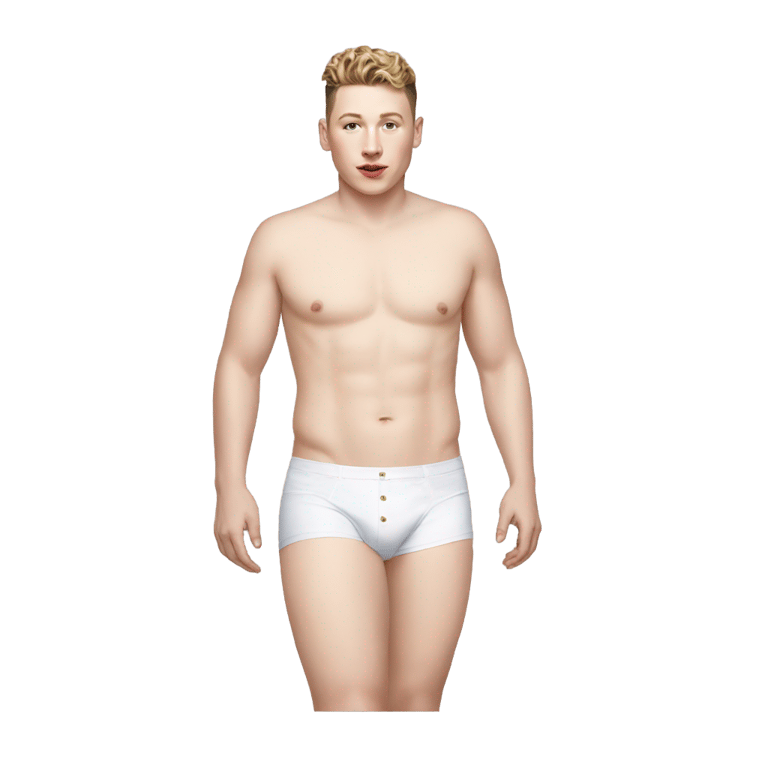 genmoji：约翰·纽曼穿着内衣