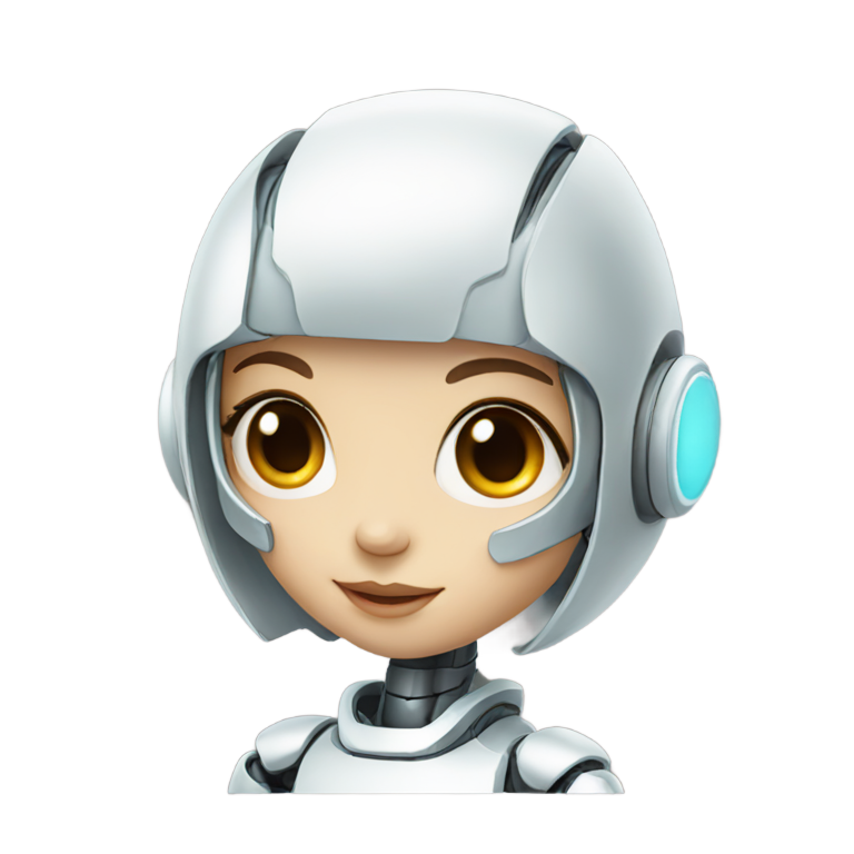 絵文字：かわいい少女ロボット