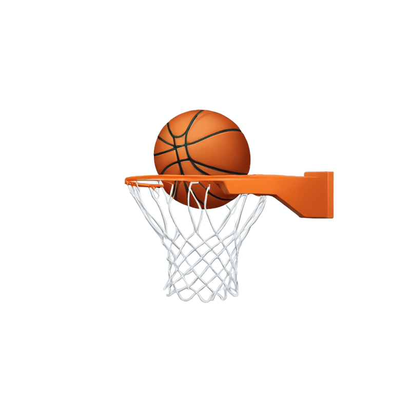 genmoji : A basketball going in a hoop