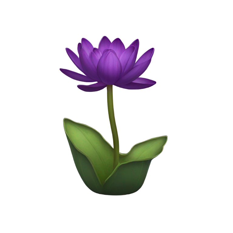 genmoji : a dark purple water lily