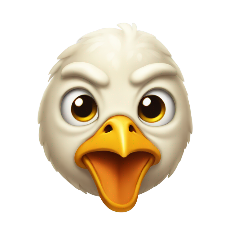 genmoji : Poulet avec un sourire diabolique