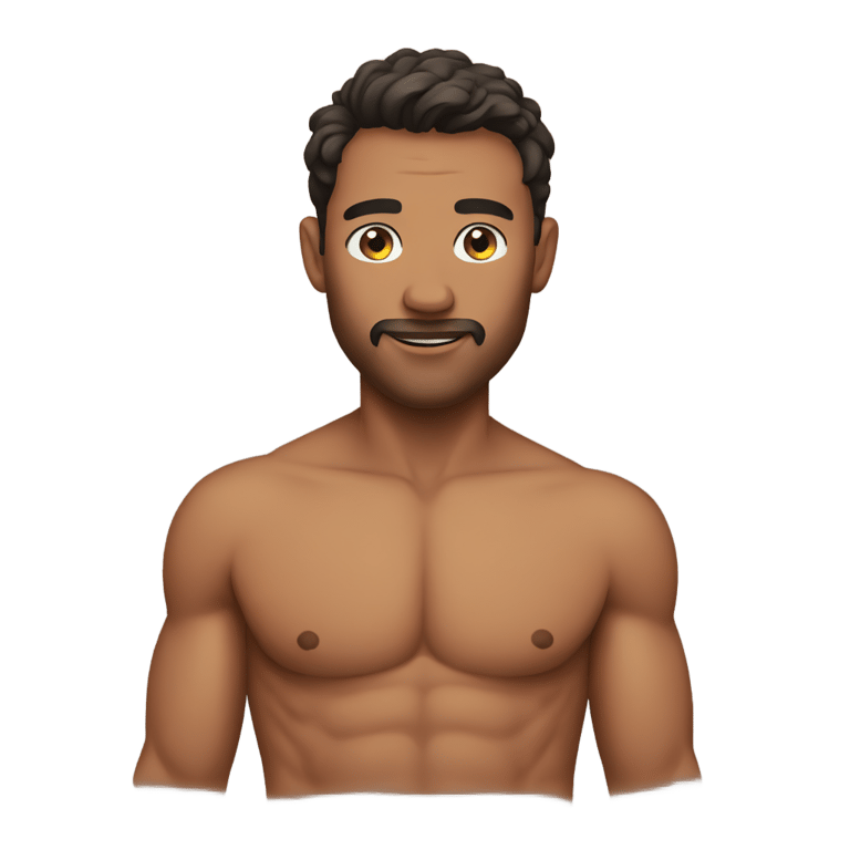 genmoji : Shirtless man