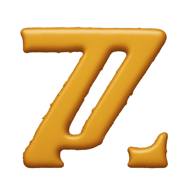 genmoji : Letter z made out of zaffre paint