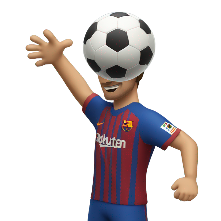 絵文字：サッカーボールを手で投げる人はバルサのシャツを着て、白人であるべき