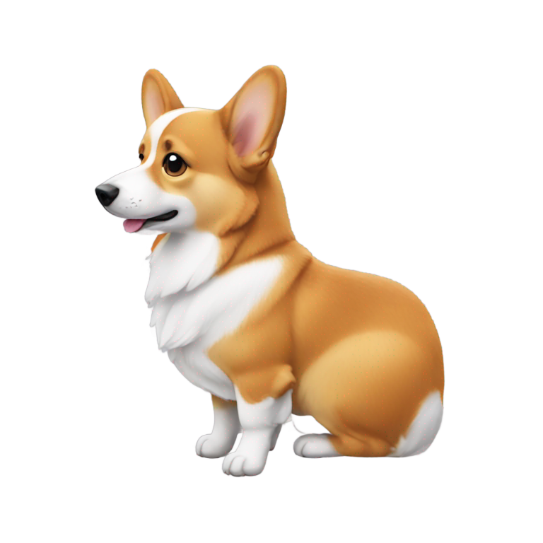 genmoji: corgi showing his butt