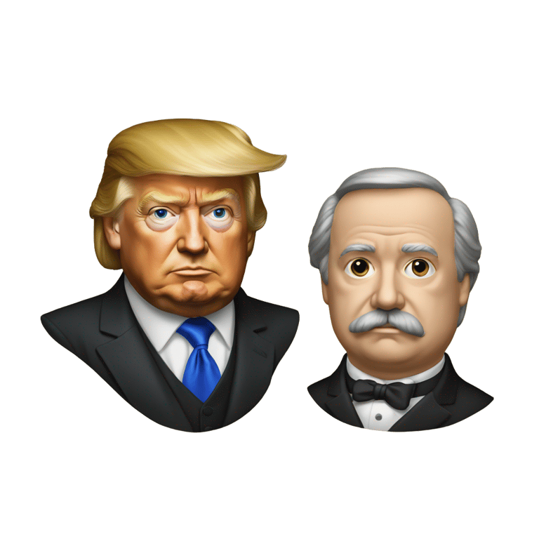 絵文字：ドナルド・トランプとグロバー・クリーブランド