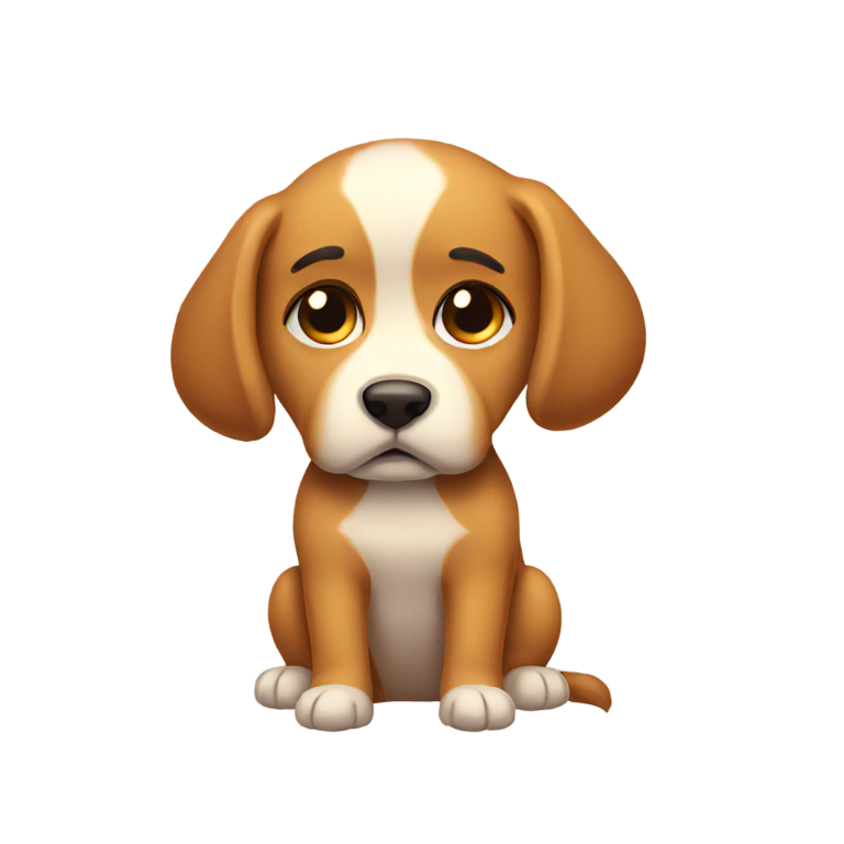 genmoji: Sad dog emoji