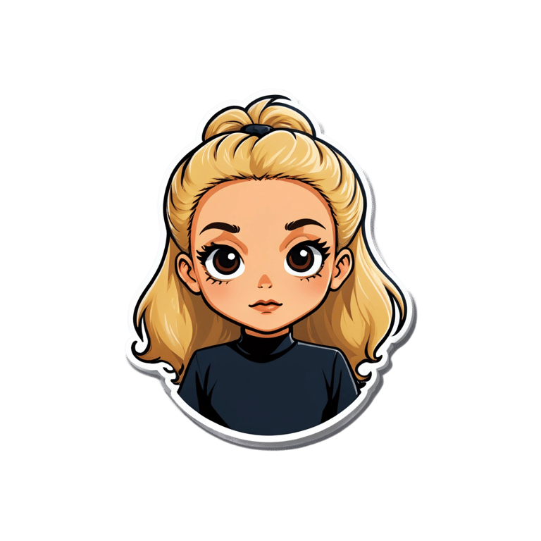 genmoji : Cheveux blonds et un excentrique