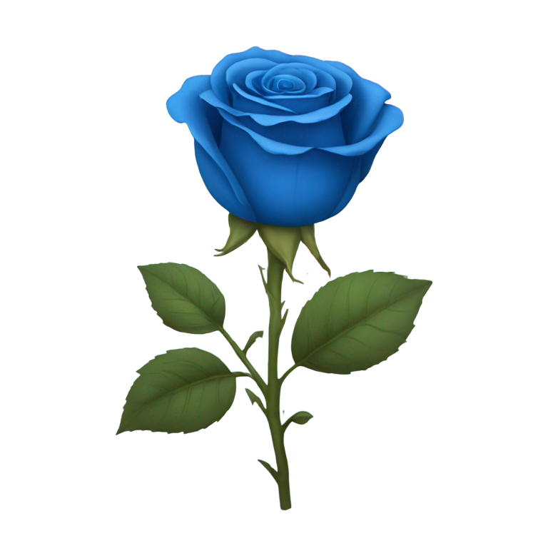 genmoji : Rose bleue avec des épines