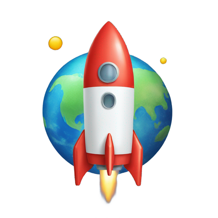 genmoji：火箭和地球表情符号
