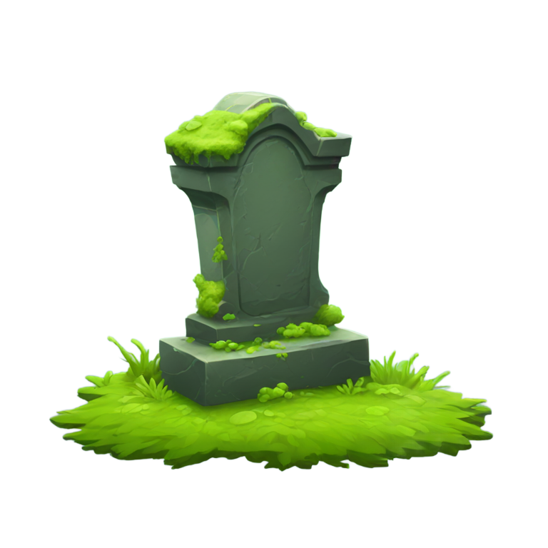 genmoji：青苔墓碑