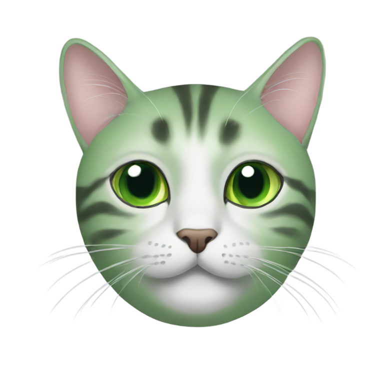 絵文字：きゅうりを持つ猫