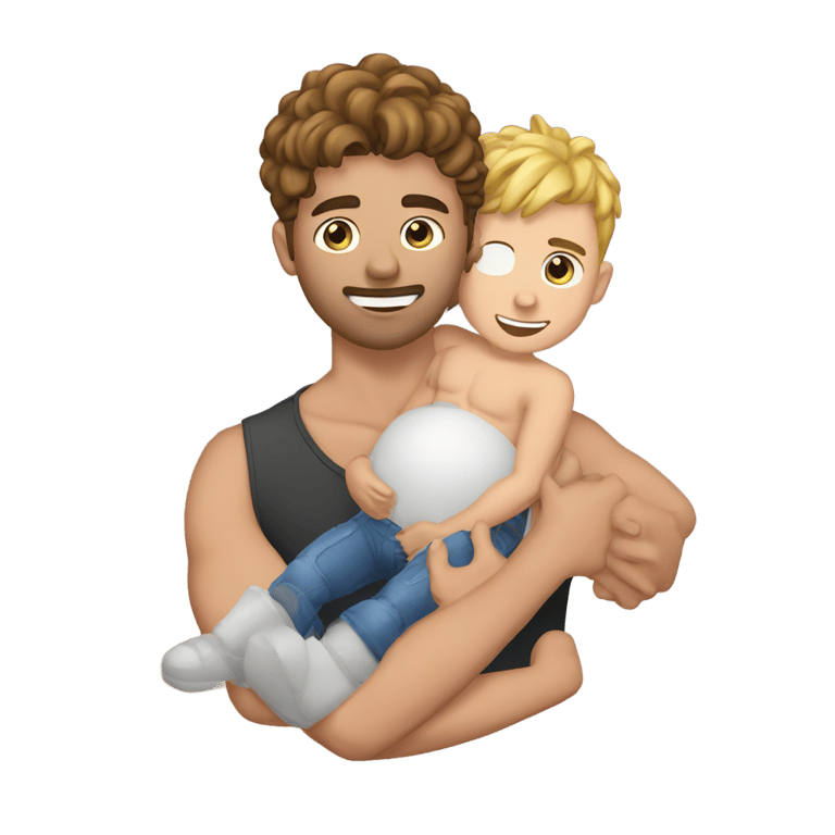 genmoji : a guy cumming on a gay twink