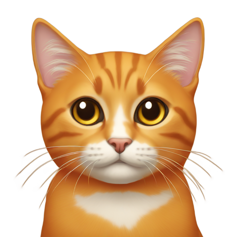 絵文字：オレンジの猫
