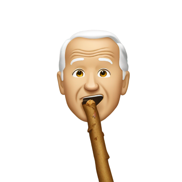 絵文字：ジョー・バイデン、棒を食べる