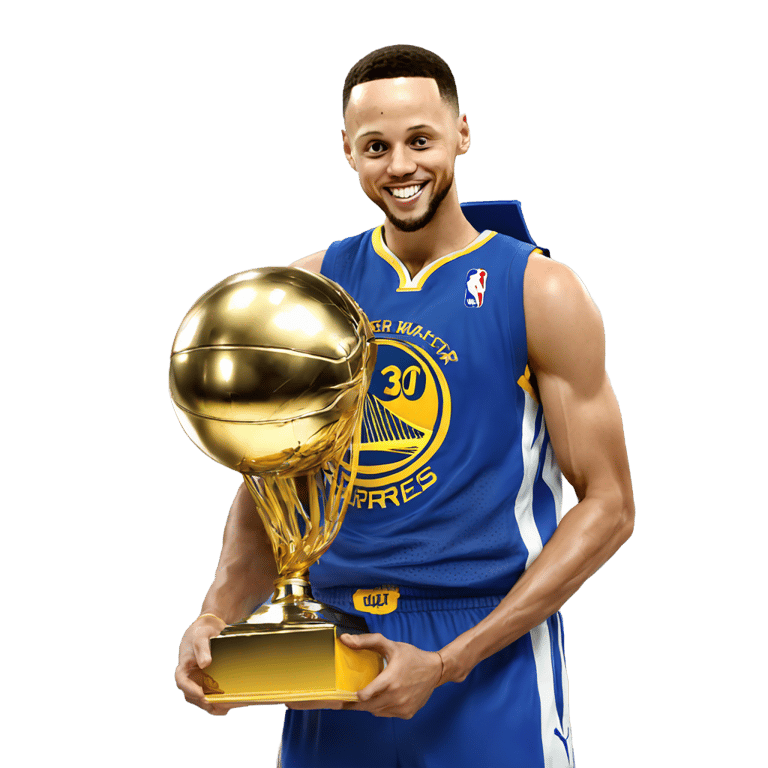絵文字：stephen curry holding up his mvp trophy while hitting the griddy
