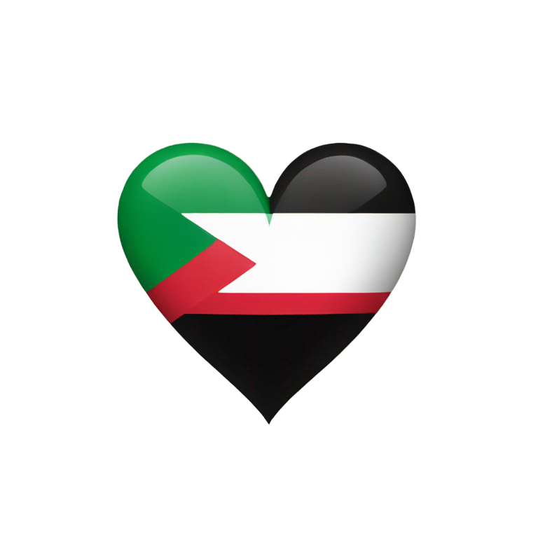 genmoji : Cœur avec drapeau de la Palestine