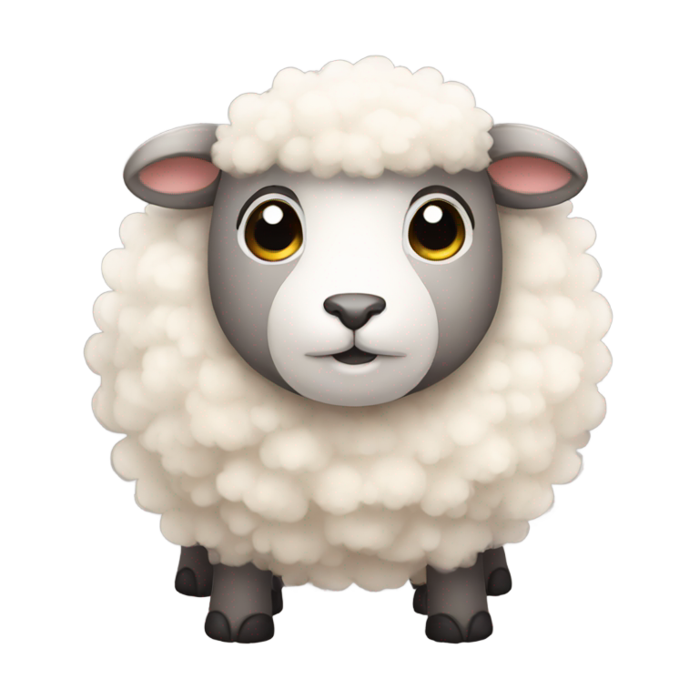 genmoji: Very cute sheep very fluffy