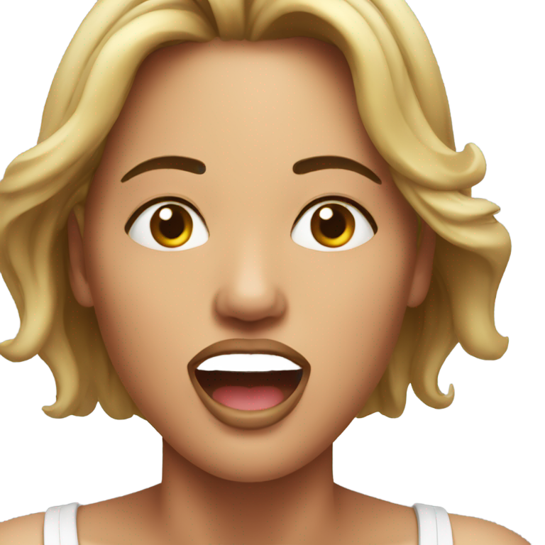 genmoji：woman having an orgasm facial expression