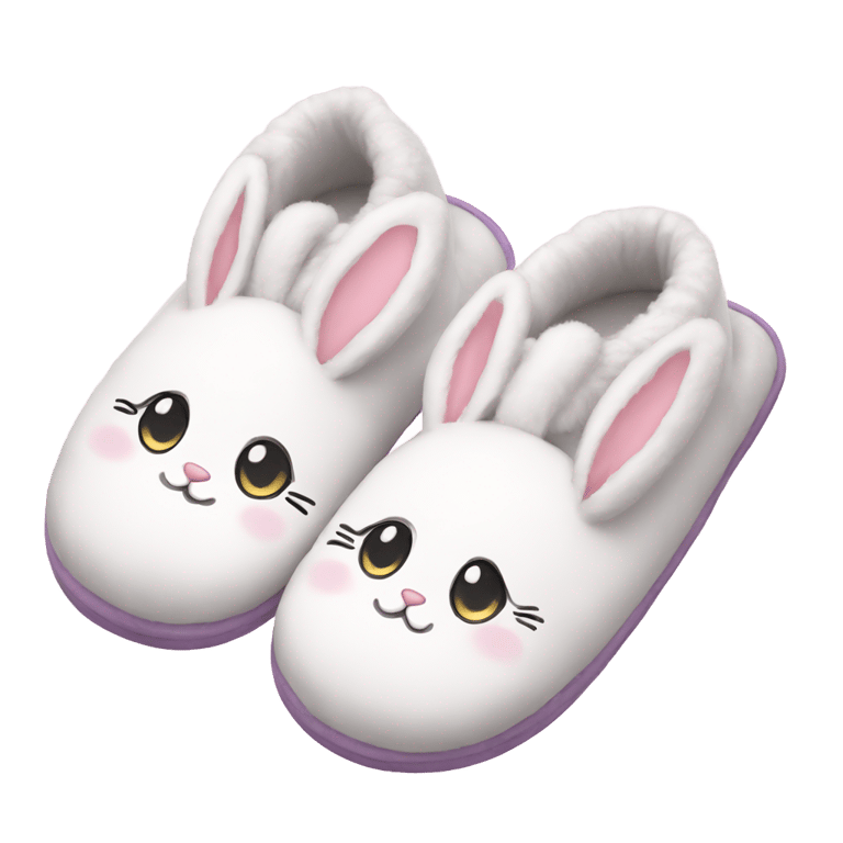 genmoji：可爱兔子拖鞋