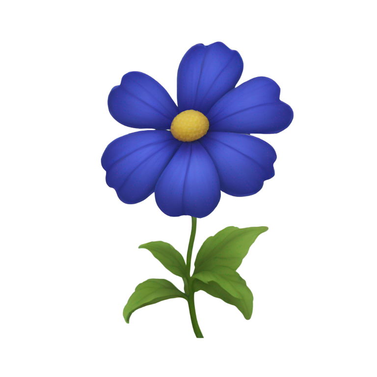 genmoji：a dark blue moon flower blooming