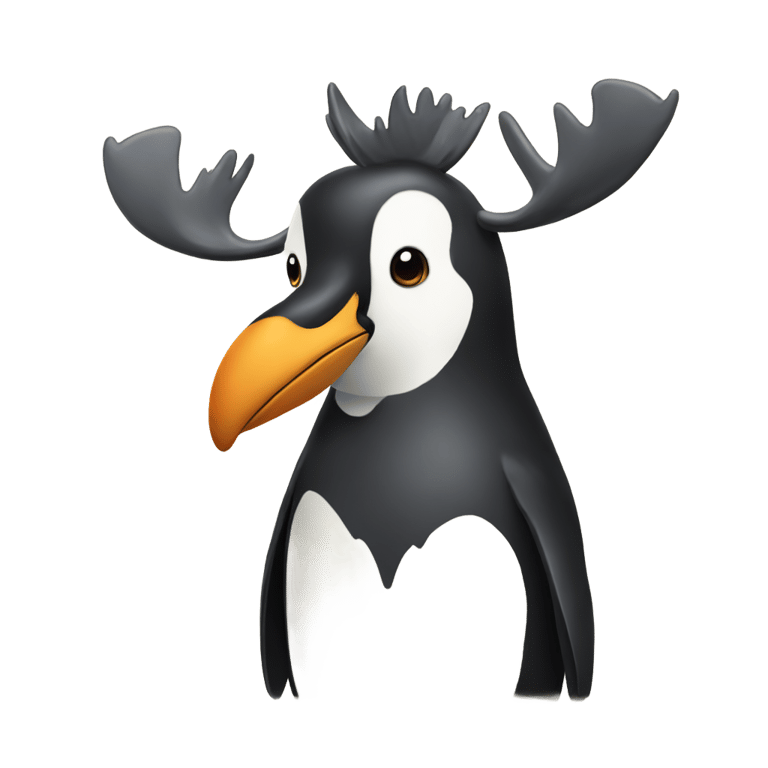 genmoji：moose penguin