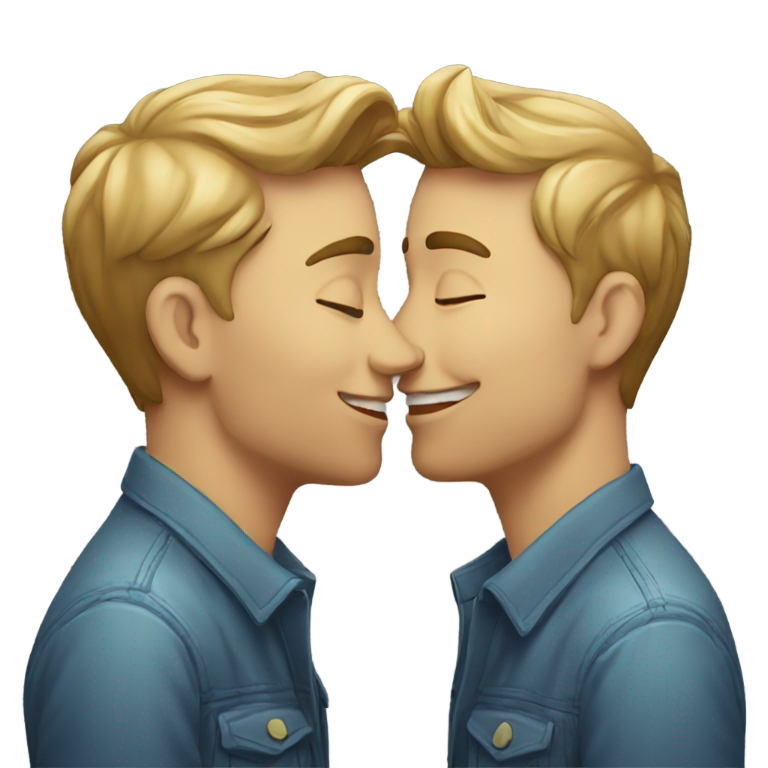 絵文字：幸せなゲイのキス