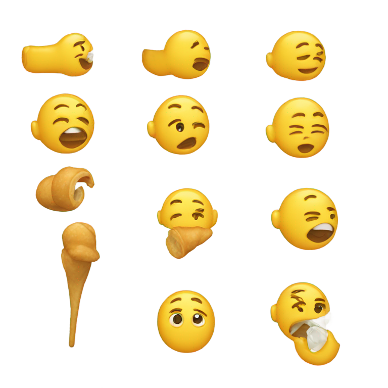 genmoji：一个表情符号在吮吸泡菜。