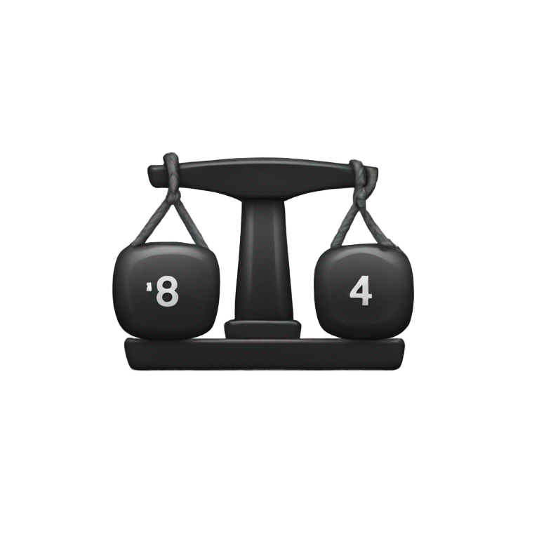 genmoji: 4 pound weight with a 4 on it