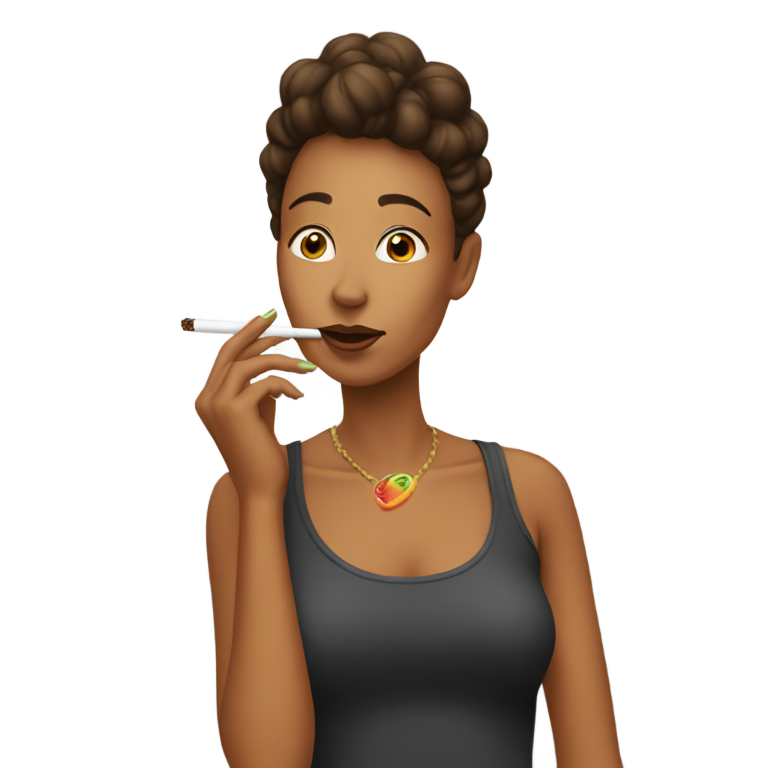 genmoji：女同性恋者抽大麻烟
