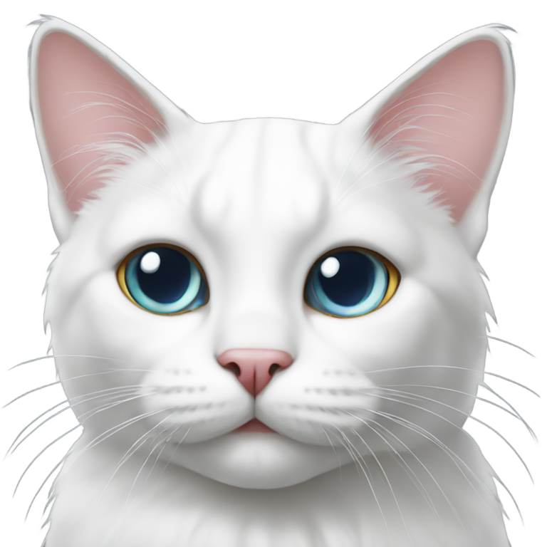 genmoji: A full-length white cat