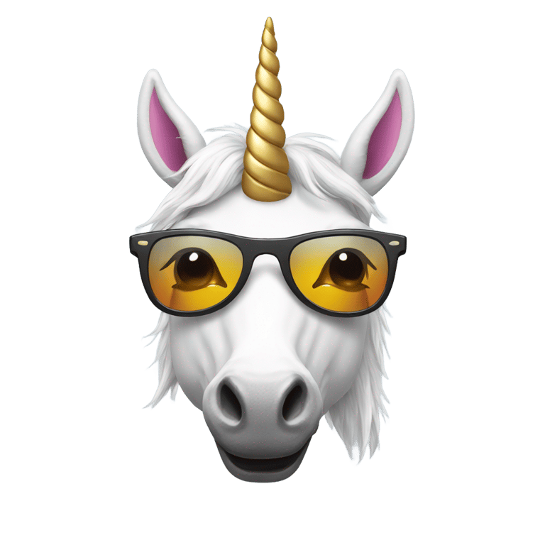 genmoji：幽默的独角兽头戴墨镜