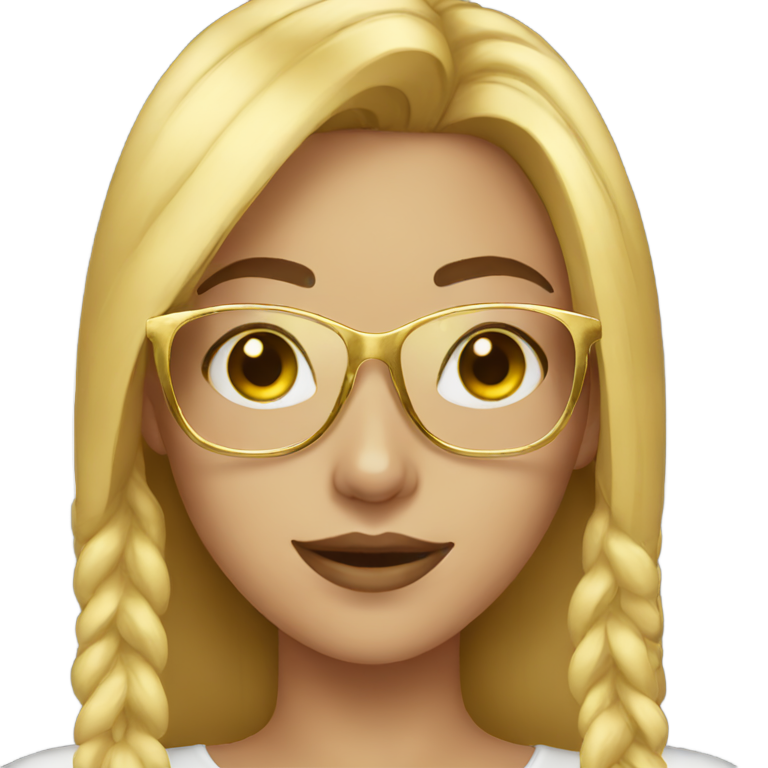 genmoji：金色眼镜女孩