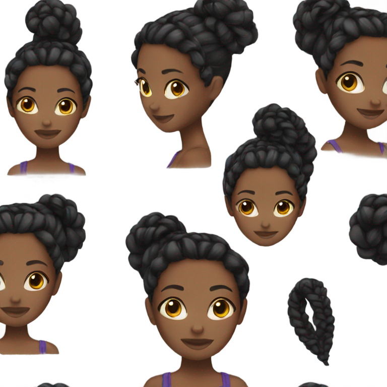 genmoji：一个梳辫子的黑人女孩