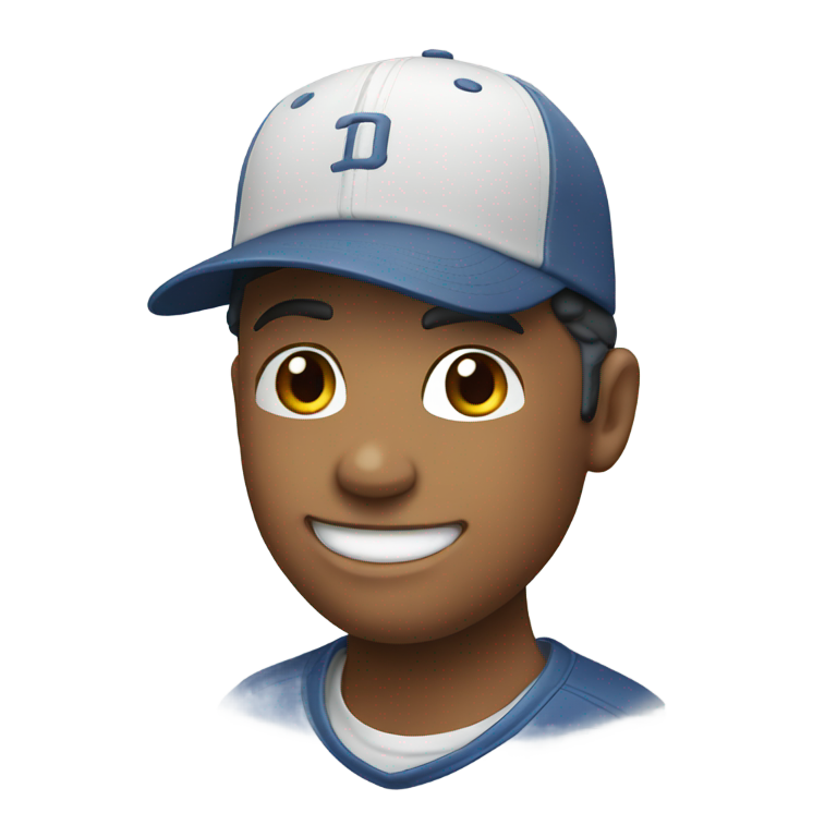 genmoji : Sourire heureux sous une casquette de baseball