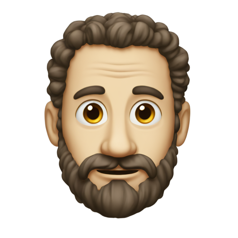 genmoji: Jew with a really big nose and long long curly sideburns, no beard but TWISTY curly sideburns and a MASSIVE MASSIVE NOSE