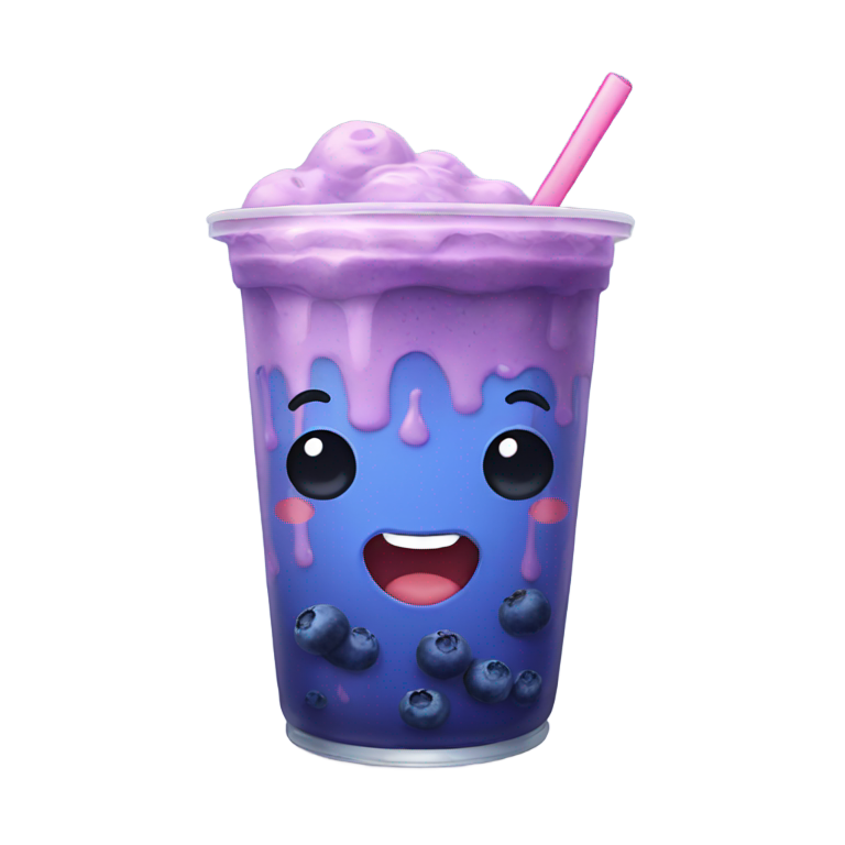 genmoji：蓝莓珍珠奶茶