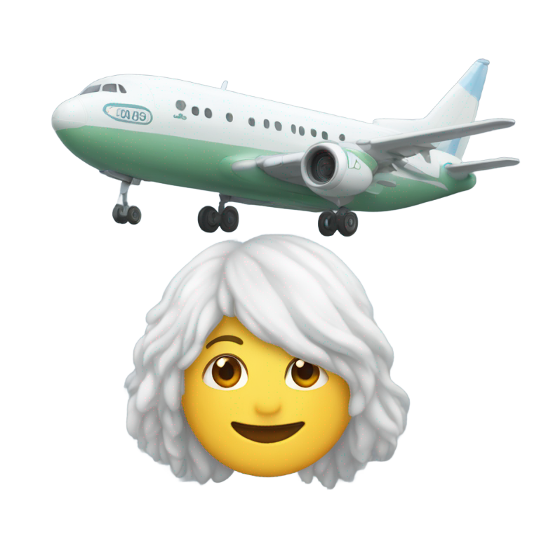genmoji：一架普通飞机，前部（驾驶舱）是鳄鱼头。