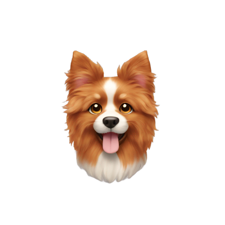 genmoji: Fluffy Ginger dog with perky ears