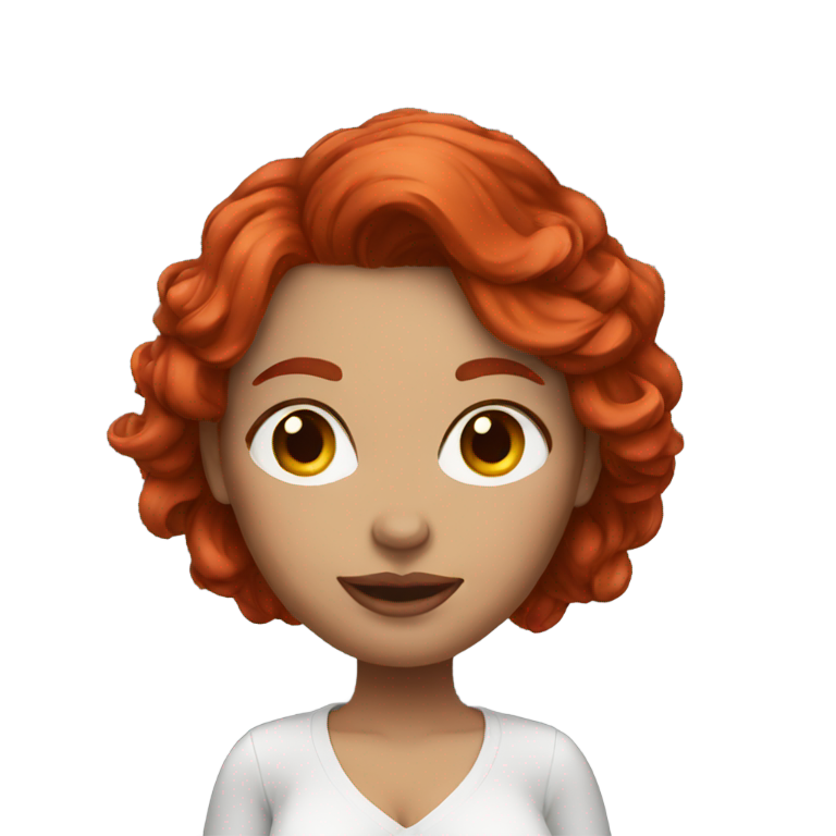 genmoji: Big tits woman red hair