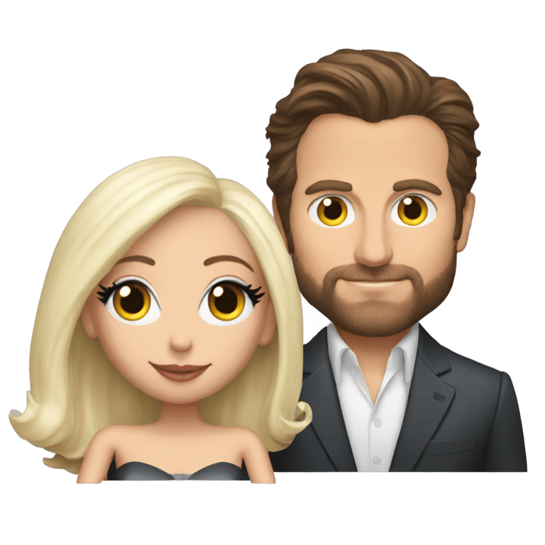 genmoji: Lady Gaga and Bradley Cooper