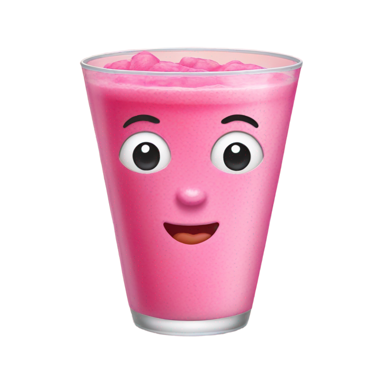 genmoji: Pink lemonade slushi